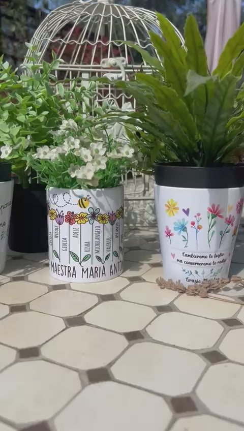 Vaso per Maestra in ceramica Personalizzato
