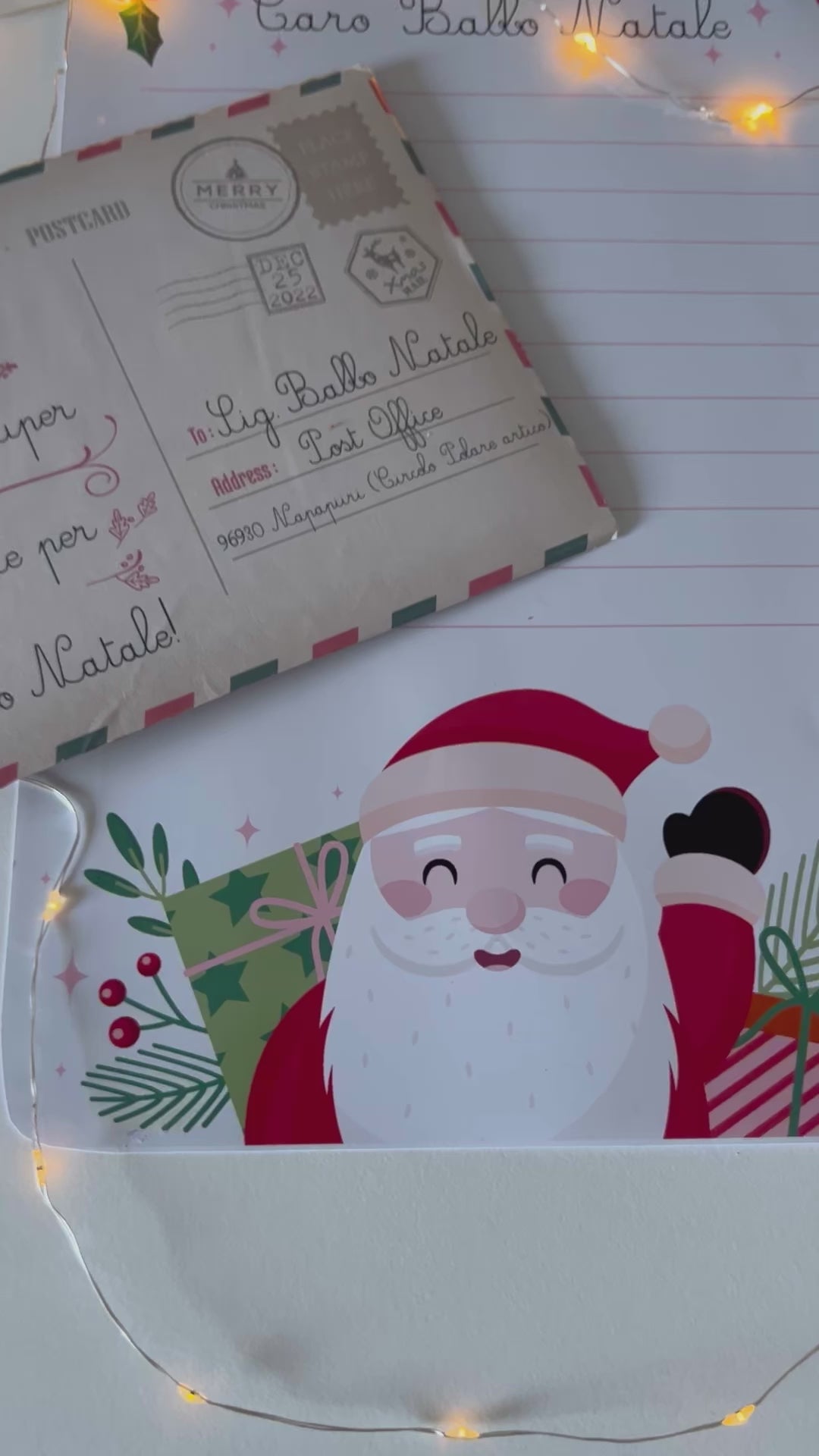 Letterina con Busta per Babbo Natale Personalizzata